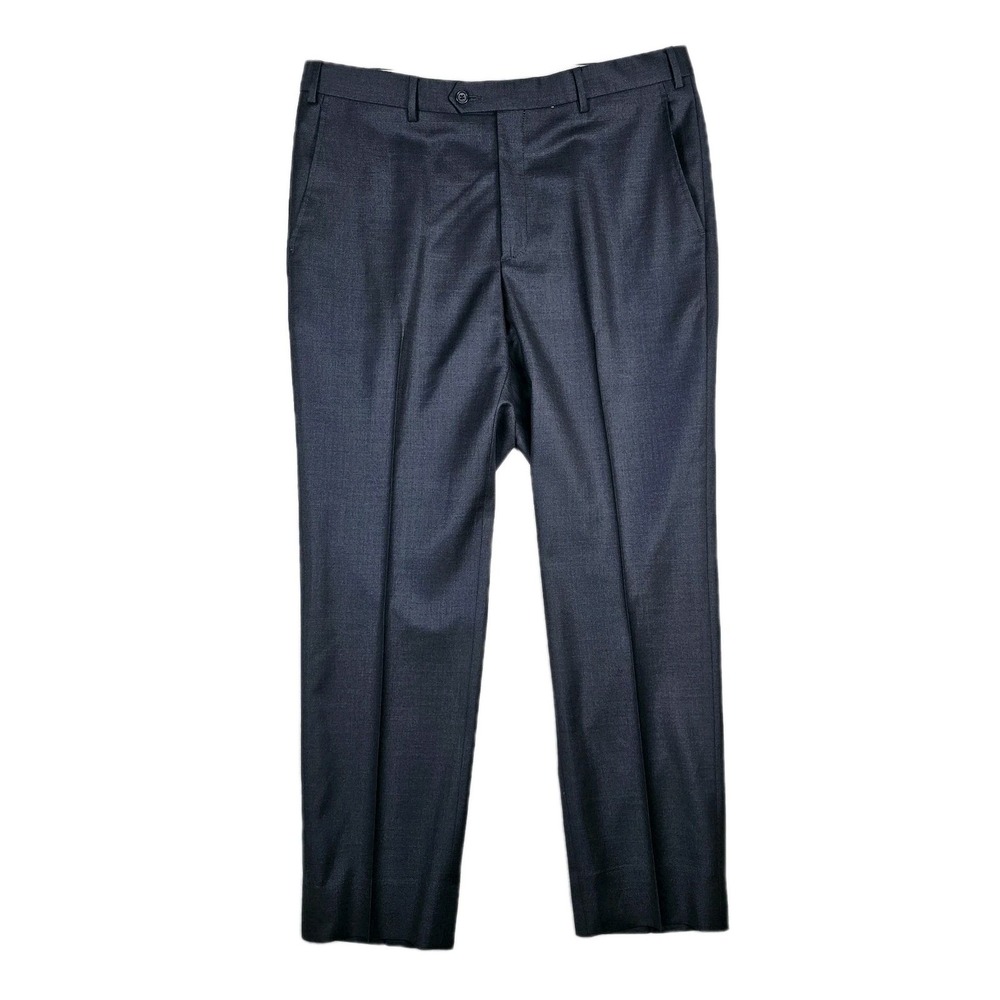 Santorelli Roma Loro Piana Men's 36x30 Dress Pants Trousers Super 110's Navy